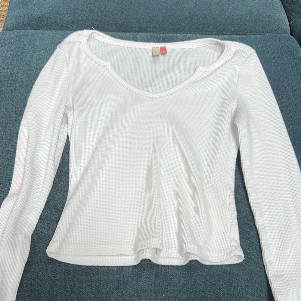 Pilcro White Long Sleeve Tee